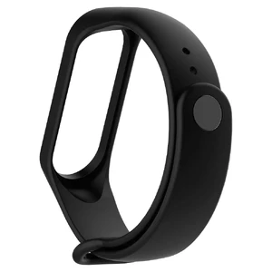 Силиконовый ремешок Xiaomi Mi Band 3 | 4 Black для фитнес-браслета - Фото 2