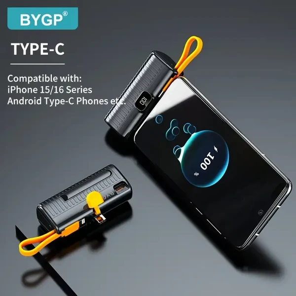 Портативний зарядний пристрій (повербанк) iLoungeMax BYGP Mini Portable Charger Type-C Black 5000mAh у Вінниці