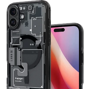 Прозорий чохол Spigen Ultra Hybrid Mag для iPhone 16 придимлений-сірий - Фото 8