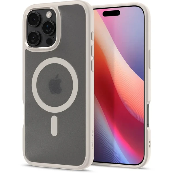 Бежевий напівпрозорий чохол Spigen Ultra Hybrid Mag для iPhone 16 Pro у Вінниці