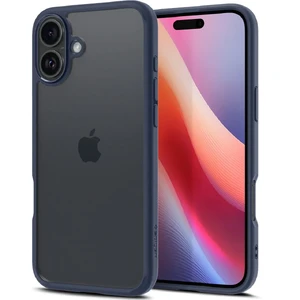 Прозорий синій чохол Spigen Ultra Hybrid для iPhone 16 - Фото 4
