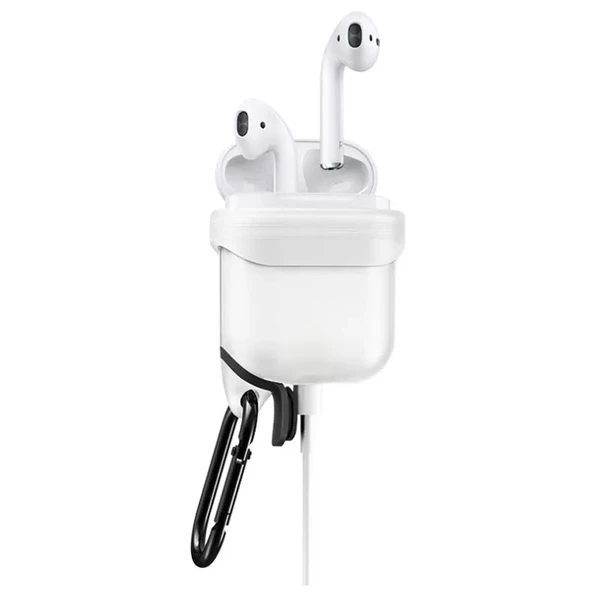 Білий силіконовий чохол iLoungeMax для навушників Apple AirPods у Рівному