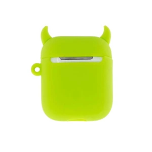 Мультяшний силіконовий чохол для AirPods з карабіном iLoungeMax Big Eyes Monsters Зелений - Фото 4