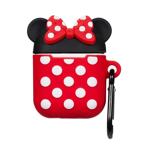 Мультяшний силіконовий чохол для AirPods з карабіном iLoungeMax Minnie Mouse Червоний у Вінниці