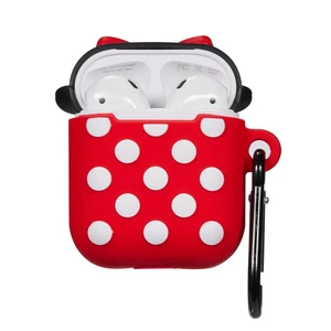 Мультяшний силіконовий чохол для AirPods з карабіном iLoungeMax Minnie Mouse Червоний - Фото 2