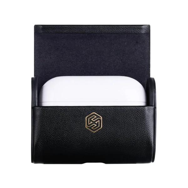 Чорний шкіряний чохол для AirPods Pro Nillkin Leather Protective Сase у Вінниці