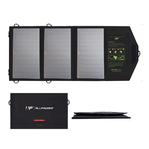 Сонячний зарядний пристрій Allpowers 5V 21W для Android | iPhone | iPad АП-СП5В21В - Фото 1