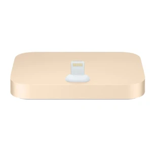 Алюминиевая док-станция iLoungeMax для iPhone с разъёмом Lightning и аудиовыходом 3.5mm Золотистая - Фото 2
