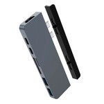 Хаб (адаптер) HyperDrive DUO 7-in-2 Thunderbolt 3 USB-C Hub 4K 60Hz HDMI для MacBook Pro | Air Space Gray