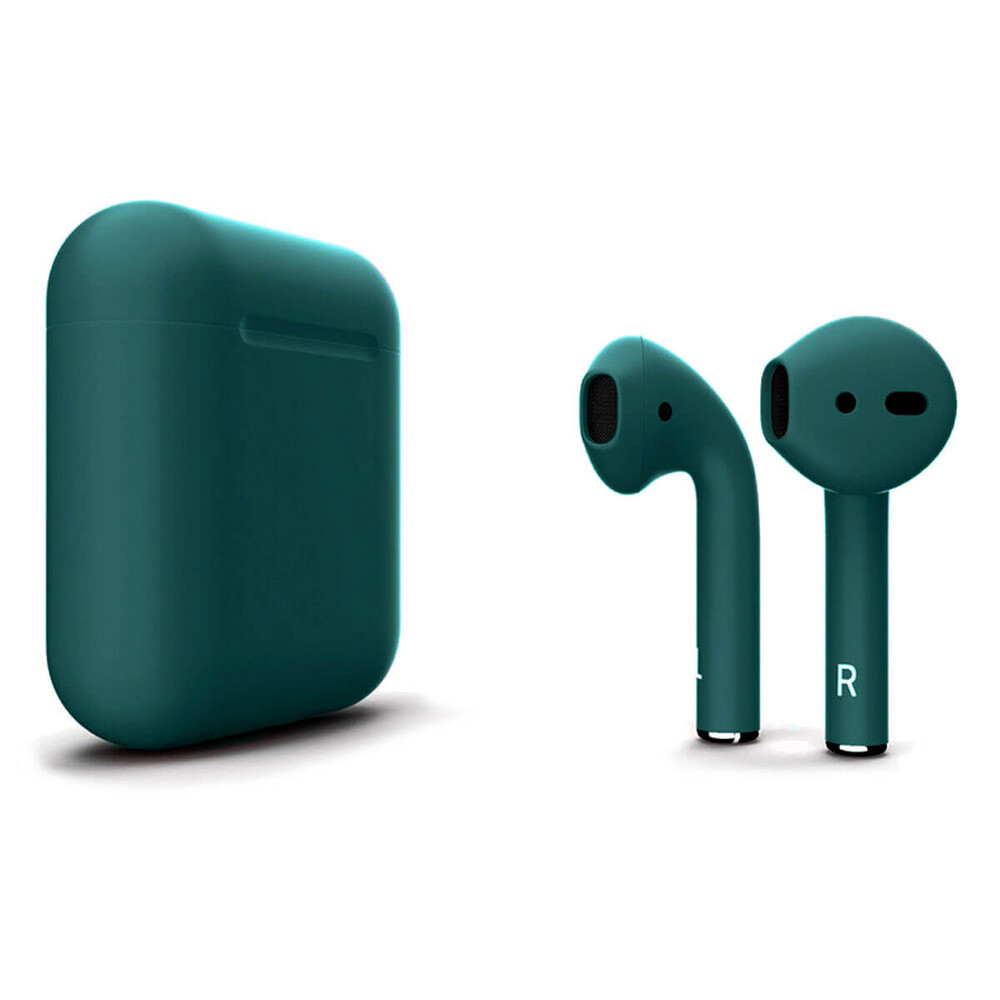 Матові безпровідні навушники Apple AirPods 2 з бездротовою зарядкою Midnight Green (MRXJ2) в Ужгороді