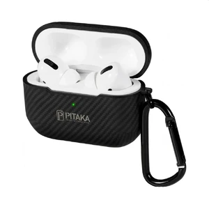 Чорний чохол з карабіном для Apple AirPods Pro Pitaka Air Pal Mini