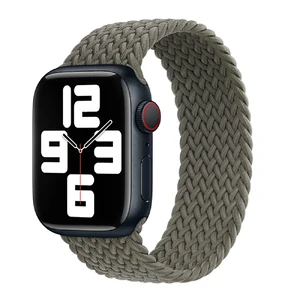 Ремешок Apple Braided Solo Loop Olive (MQYX3) для Apple Watch Ultra 49mm | 45mm | 44mm | 42mm Размер 8 MQYX3 - Фото 1