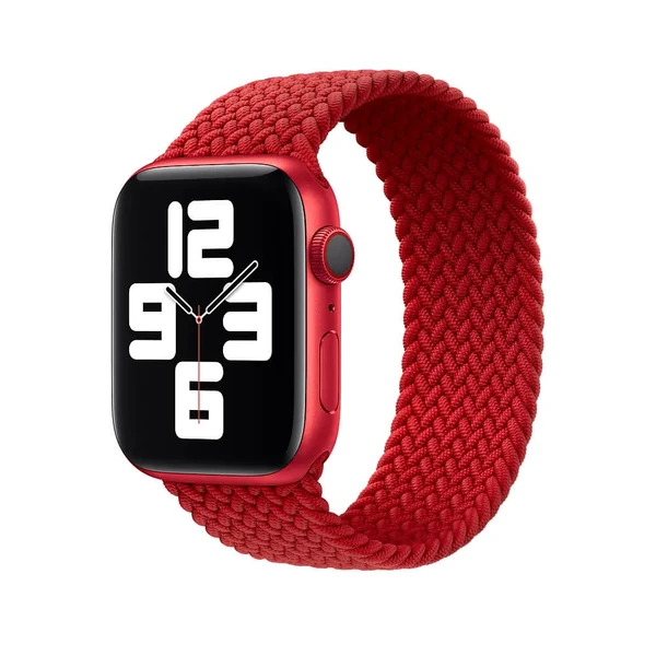 Плетений монобраслет Apple Braided Solo Loop (PRODUCT) Red для Apple Watch Ultra 49mm | 45mm | 44mm | 42mm (ML713) Розмір 11 у Рівному