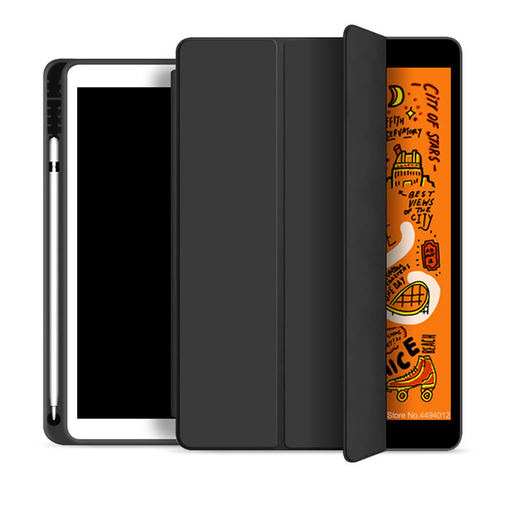 Чехол с держателем для стилуса для iPad 9 | 8 | 7 10.2" (2021 | 2020 | 2019) iLoungeMax Protective Smart Cover Black в Мариуполе