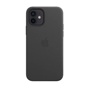 Чорний шкіряний чохол Apple Leather Case with MagSafe Black (MHKG3) для iPhone 12 | 12 Pro - Фото 2