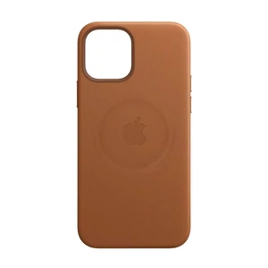 Kожаный чехол Apple Leather Case with MagSafe Saddle Brown (MHK93) для iPhone 12 mini - Фото 3
