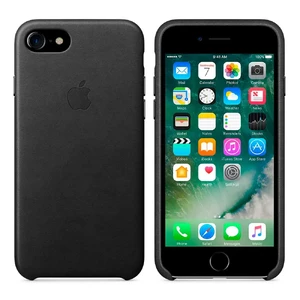 Кожаный чехол Apple Leather Case Black (MMY52) для iPhone SE 3 | SE 2 | 8 | 7 - Фото 4