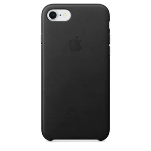 Черный кожаный чехол Apple Leather Case Black (MQH92) для iPhone SE 3 | SE 2 | 8 | 7 MQH92 - Фото 1