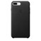 Черный кожаный чехол Apple Leather Case Black (MQHM2) для iPhone 8 Plus | 7 Plus MQHM2 - Фото 1