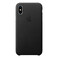 Черный кожаный чехол Apple Leather Case Black (MQTD2) для iPhone X | XS MQTD2 - Фото 1