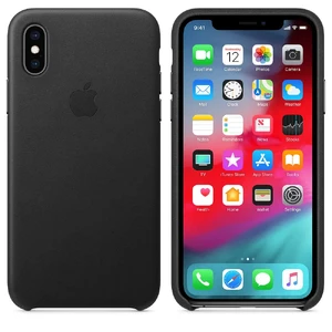 Кожаный чехол Apple Leather Case Black (MRWM2) для iPhone XS/X - Фото 4
