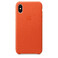 Кожаный чехол Apple Leather Case Bright Orange (MRGK2) для iPhone X MRGK2 - Фото 1