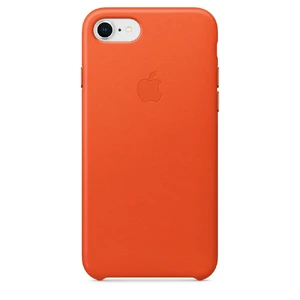 Кожаный чехол Apple Leather Case Bright Orange (MRG82) для iPhone SE 3 | SE 2 | 8 | 7 MRG82 - Фото 1