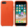 Кожаный чехол Apple Leather Case Bright Orange (MRG82) для iPhone SE 3 | SE 2 | 8 | 7 - Фото 4