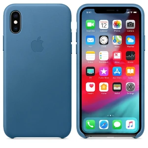 Шкіряний чохол Apple Leather Case Cape Cod Blue (MTET2) для iPhone XS - Фото 4
