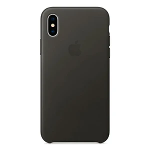 Кожаный чехол Apple Leather Case Charcoal Gray (MQTF2) для iPhone X MQTF2 - Фото 1