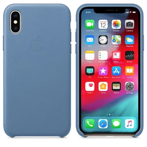 Кожаный чехол Apple Leather Case Cornflower (MVFP2) для iPhone XS - Фото 2