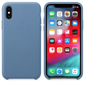 Кожаный чехол Apple Leather Case Cornflower (MVFP2) для iPhone XS - Фото 4