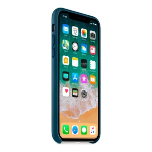 Шкіряний чохол Apple Leather Case Cosmos Blue (MQTH2) для iPhone X - Фото 4