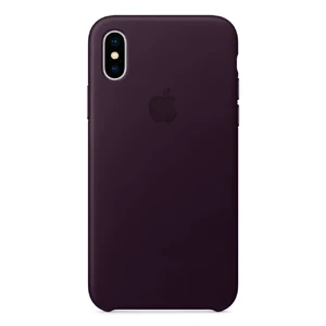 Шкіряний чохол Apple Leather Case Dark Aubergine (MQTG2) для iPhone X MQTG2 - Фото 1