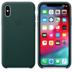 Шкіряний чохол Apple Leather Case Forest Green (MTER2) ​​для iPhone XS - Фото 3