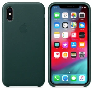 Шкіряний чохол Apple Leather Case Forest Green (MTER2) ​​для iPhone XS - Фото 4