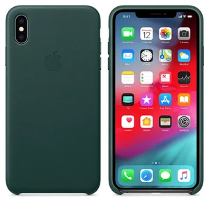 Шкіряний чохол Apple Leather Case Forest Green (MTEV2) для iPhone XS Max - Фото 4