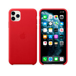 Шкіряний чохол Apple Leather Case (PRODUCT) Red (MX0F2) для iPhone 11 Pro Max
