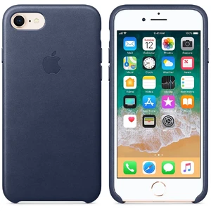Шкіряний чохол Apple Leather Case Midnight Blue (MQH82) для iPhone SE 3 | SE 2 | 8 | 7 - Фото 2