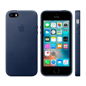 Кожаный чехол Apple Leather Case Midnight Blue (MMHG2) для iPhone SE | 5S | 5 - Фото 4