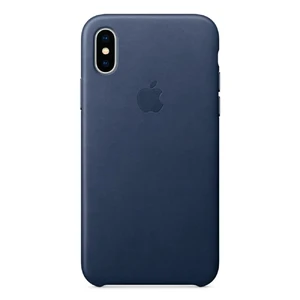 Кожаный чехол Apple Leather Case Midnight Blue (MQTC2) для iPhone X MQTC2 - Фото 1