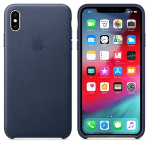Шкіряний чохол Apple Leather Case Midnight Blue (MRWU2) для iPhone XS Max - Фото 3