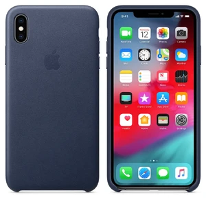 Шкіряний чохол Apple Leather Case Midnight Blue (MRWU2) для iPhone XS Max - Фото 4