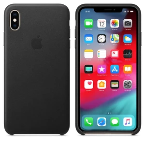 Кожаный чехол Apple Leather Case Black (MRWT2) для iPhone XS Max - Фото 2