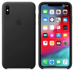 Кожаный чехол Apple Leather Case Black (MRWT2) для iPhone XS Max - Фото 4