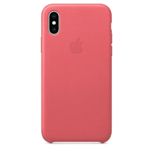 Кожаный чехол Apple Leather Case Peony Pink (MTEU2) для iPhone XS MTEU2 - Фото 1