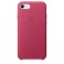 Кожаный чехол Apple Leather Case Pink Fuchsia (MQHG2) для iPhone SE 3 | SE 2 | 8 | 7 MQHG2 - Фото 1