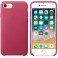 Кожаный чехол Apple Leather Case Pink Fuchsia (MQHG2) для iPhone SE 3 | SE 2 | 8 | 7 - Фото 2