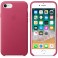 Кожаный чехол Apple Leather Case Pink Fuchsia (MQHG2) для iPhone SE 3 | SE 2 | 8 | 7 - Фото 3