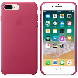 Кожаный чехол Apple Leather Case Pink Fuchsia (MQHT2) для iPhone 8 Plus | 7 Plus - Фото 2